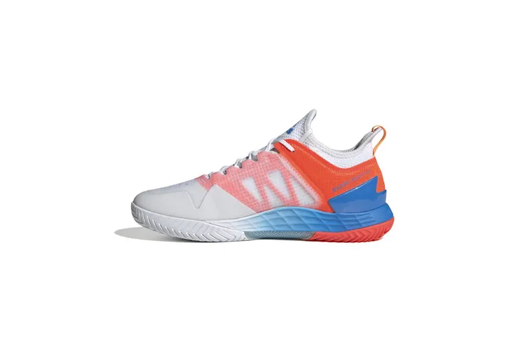 Adidas Adizero Ubersonic 4 Tennisschoenen wit/blue rush/solar red heren