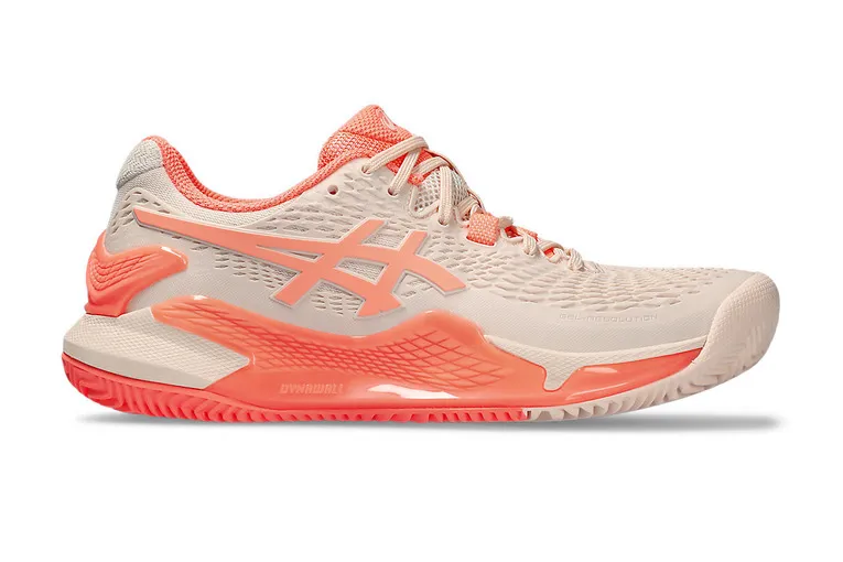 ASICS GELRESOLUTION 9 CLAY PEARL PINK/SUN CORAL TENNISSCHOENEN DAMES