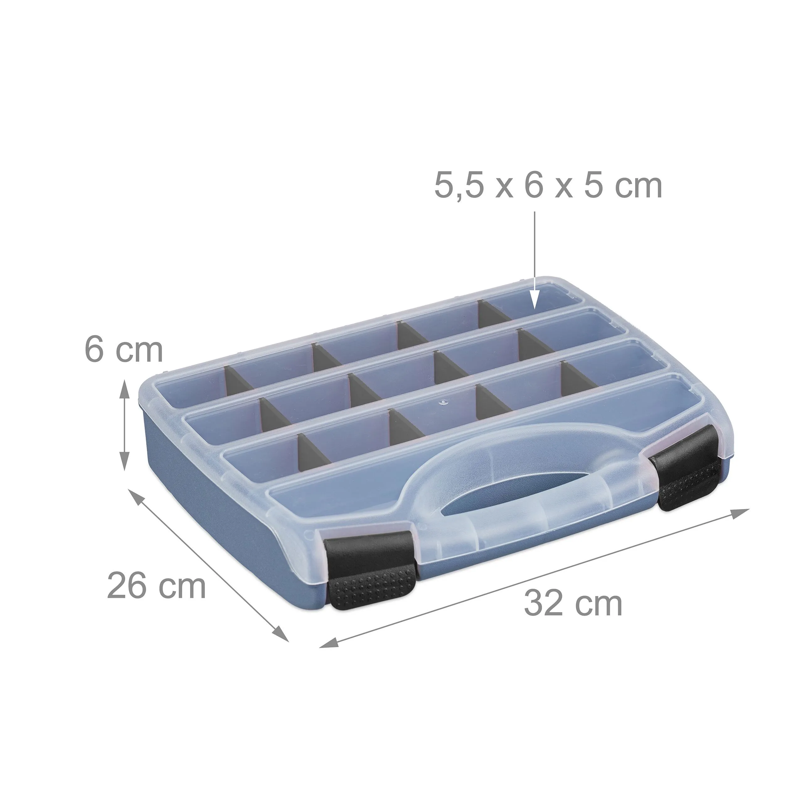 Assortimentsdoos met vakjes set van 3