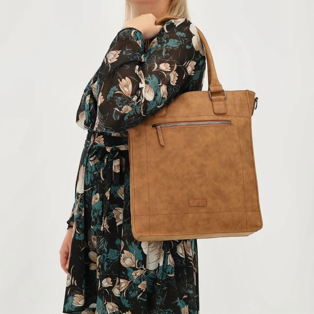 BEAGLES CABRERA SHOPPER  COGNAC