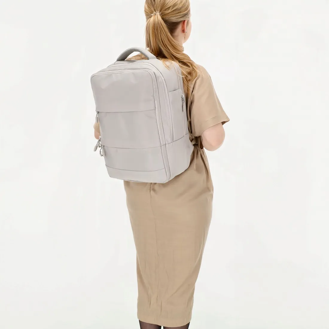 BEAGLES ORIGINALS CHIBA LAPTOP RUGZAK  15, 6 INCH  LICHTGRIJS
