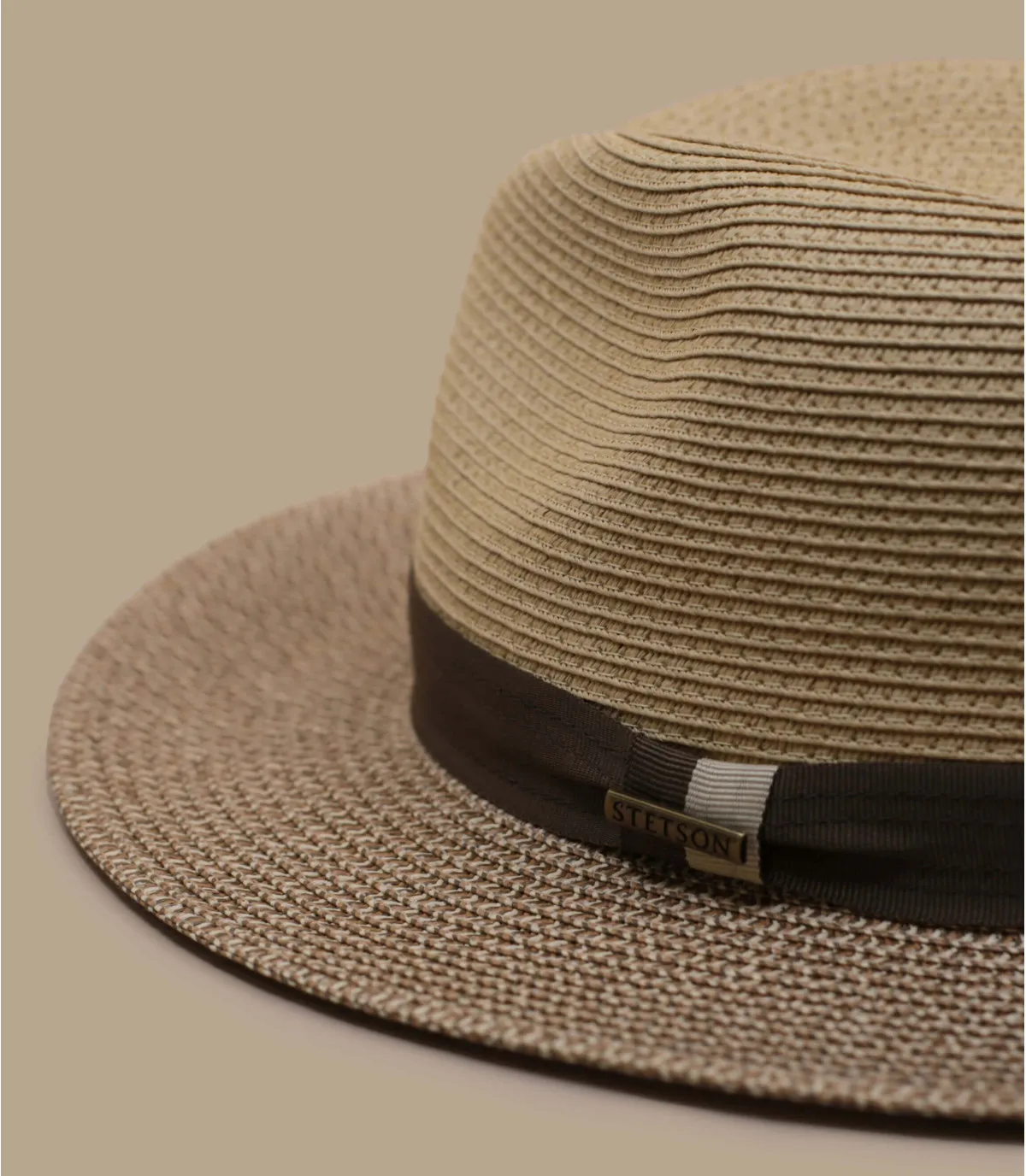 Beige fedora stetson hoed Traveller Toyo beige brown mix
