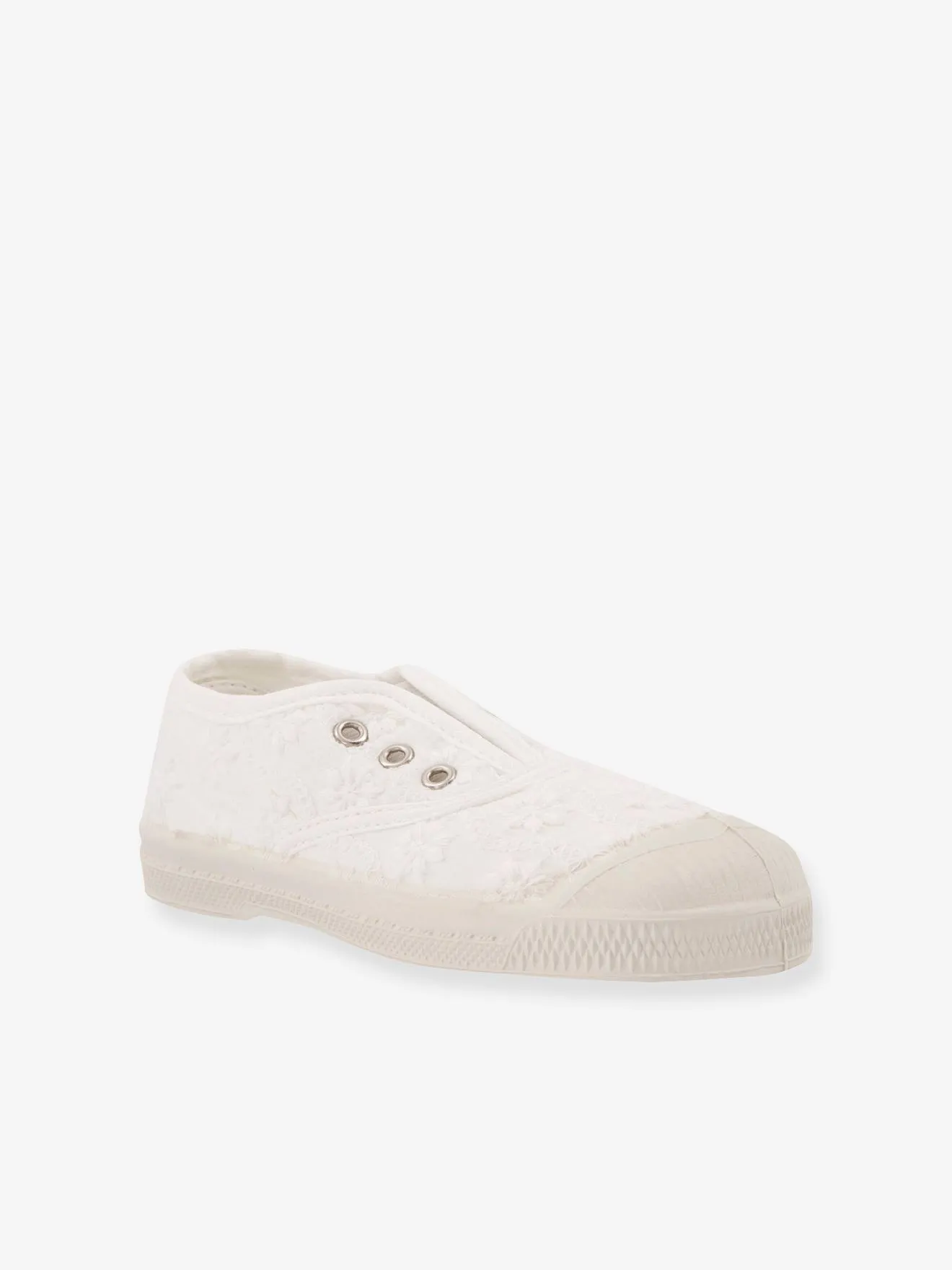 BENSIMON  KATOENEN TENNISSCHOENEN VOOR KINDEREN MET VETERSLUITING ELLY BENSIMON¨  ECRU