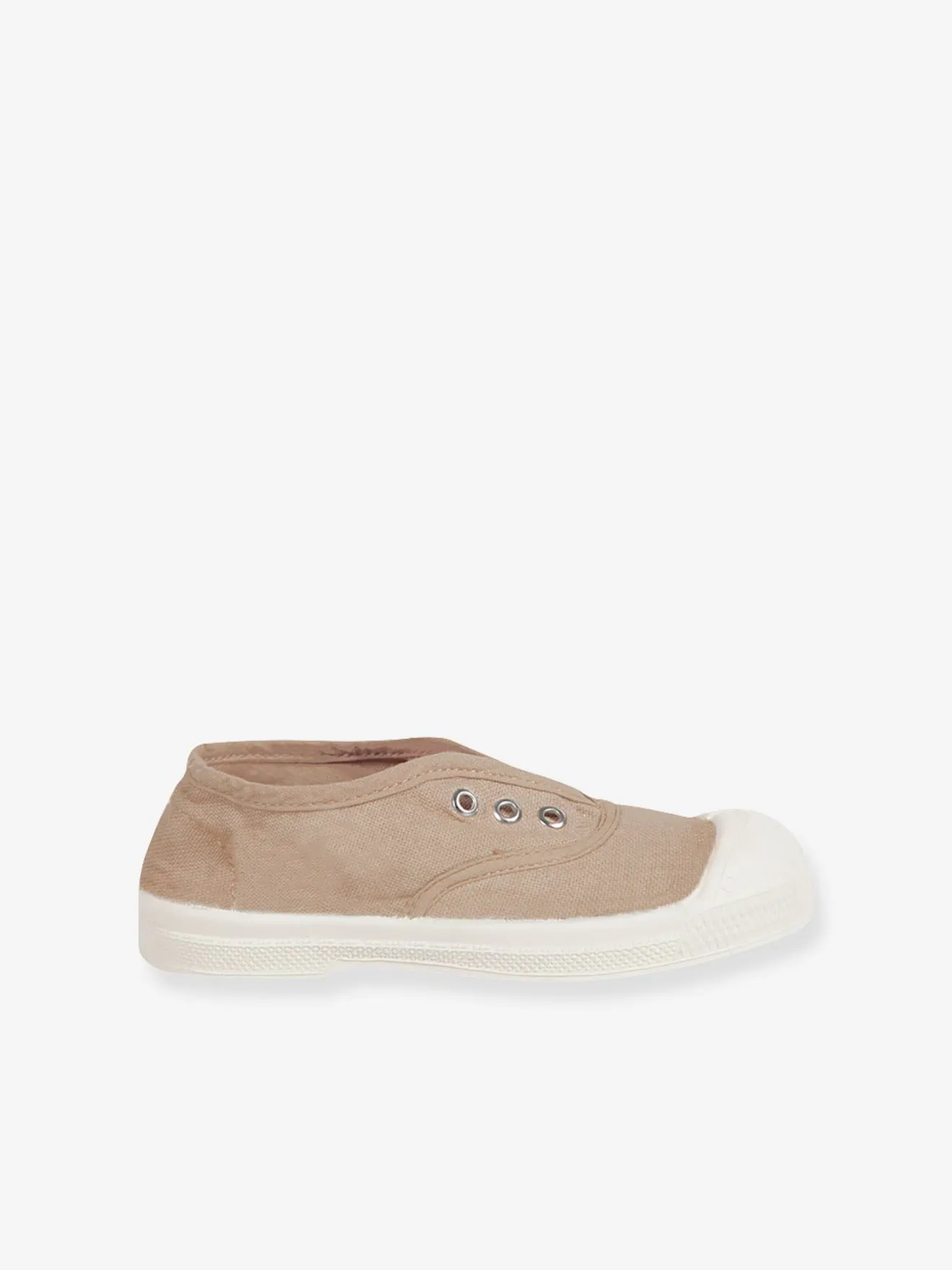 BENSIMON  KATOENEN TENNISSCHOENEN VOOR KINDEREN MET VETERSLUITING ELLY BENSIMON®  BEIGE