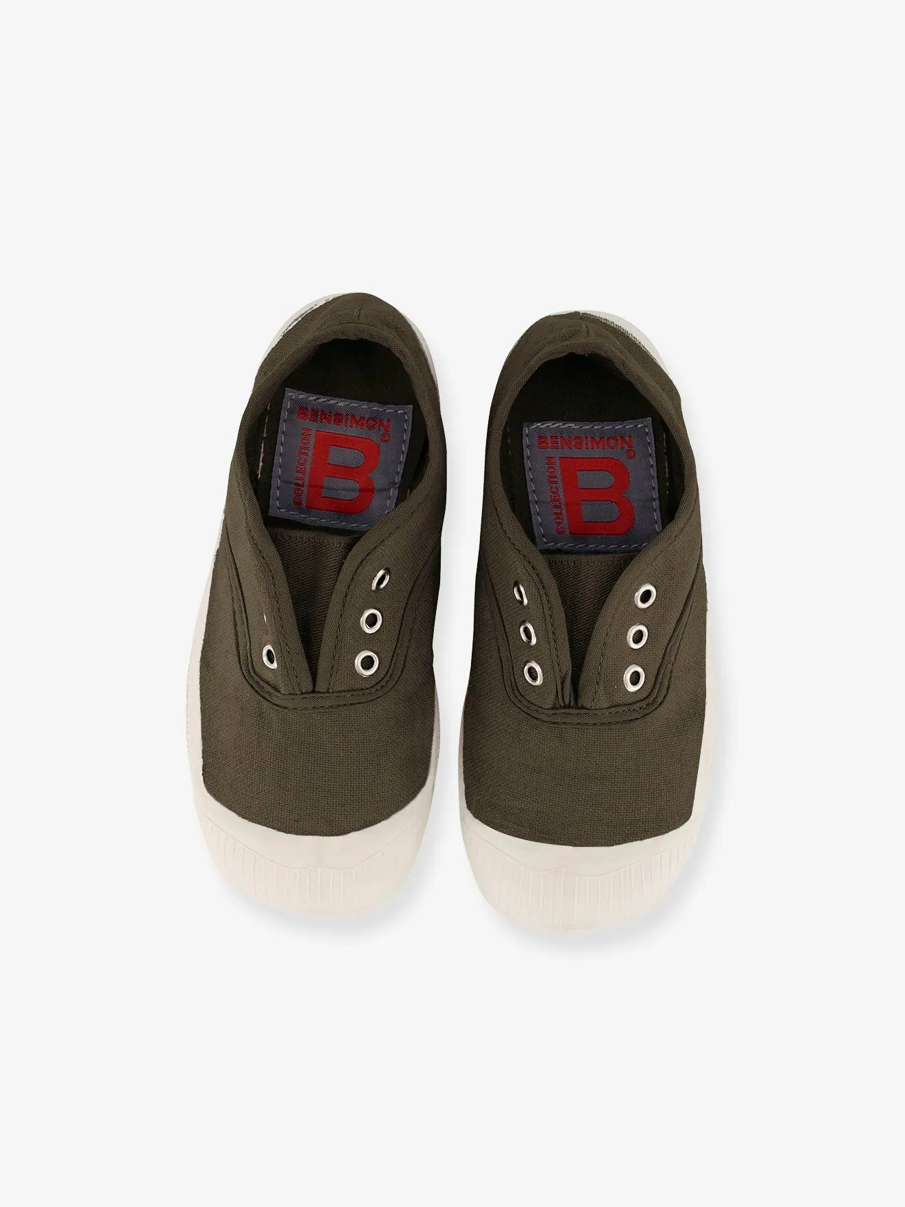 BENSIMON  KATOENEN TENNISSCHOENEN VOOR KINDEREN MET VETERSLUITING ELLY BENSIMON®  BEIGE