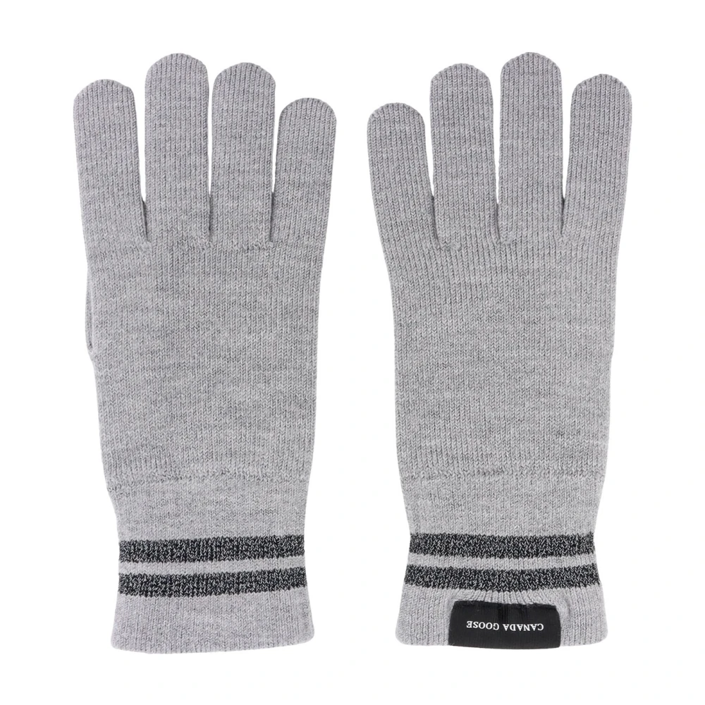 Canada Goose Wollen Barrier Handschoenen Gestreept Profiel Gray Heren