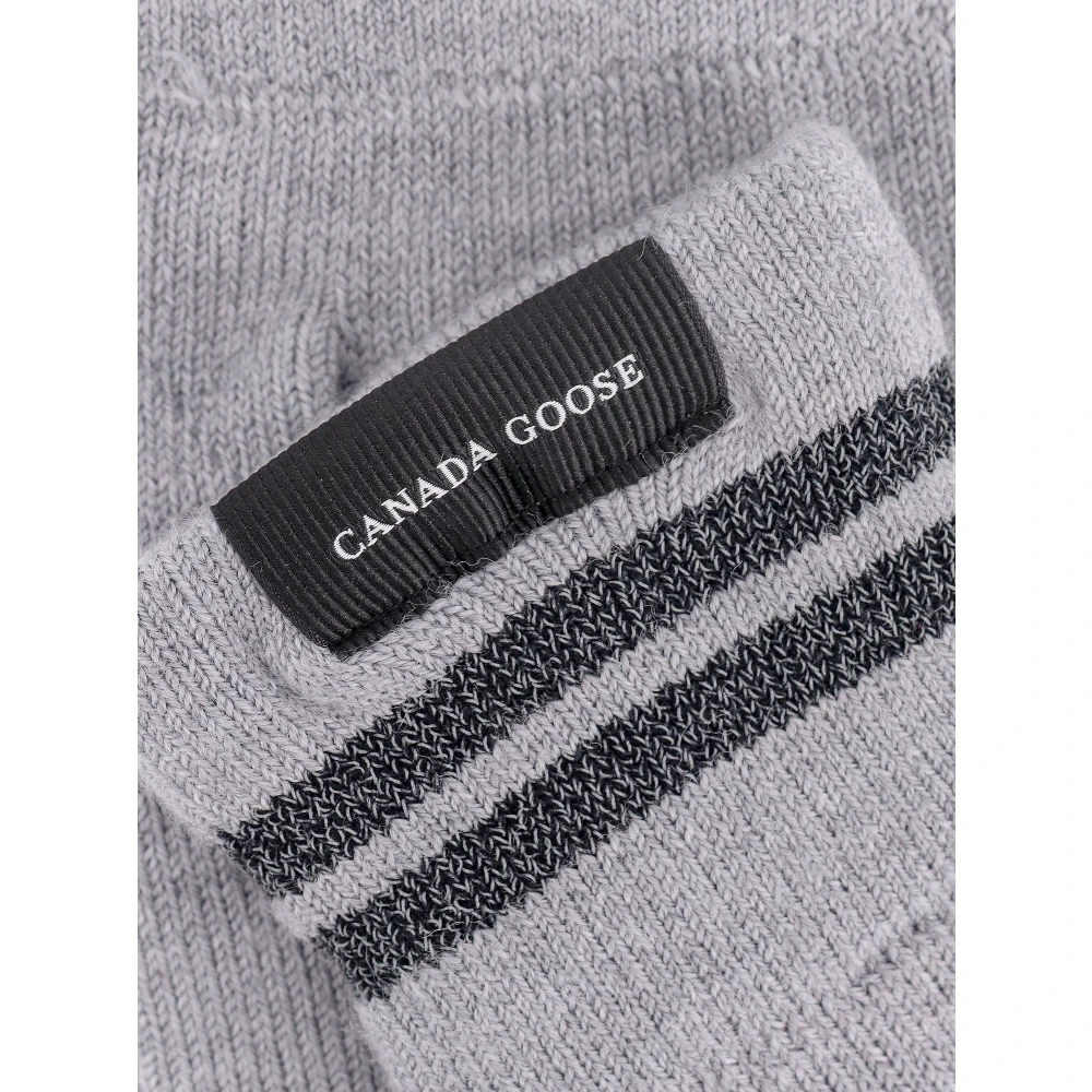 Canada Goose Wollen Barrier Handschoenen Gestreept Profiel Gray Heren