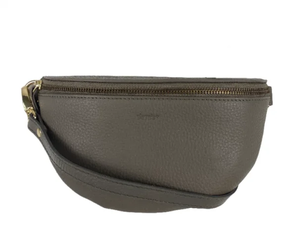 DSTRCT Floater Field Schoudertas Clutch Two Straps 510830 – Taupe met gouden rits