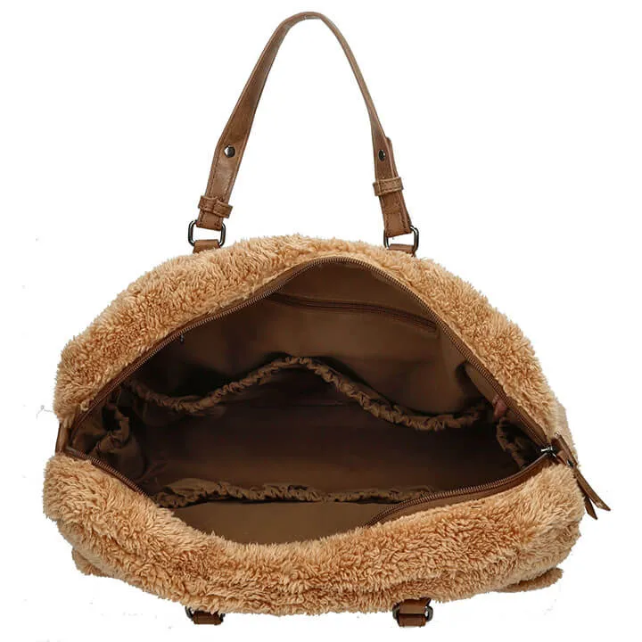 Enrico Benetti Fluffy Teddy Luiertas Camel | Diaper Bag