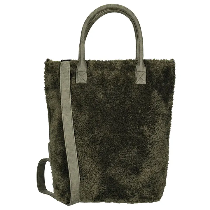 Enrico Benetti Fluffy Teddy Shopper/Schoudertas Olijf