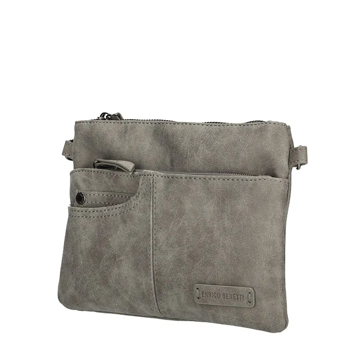Enrico Benetti Schoudertasje / Clutch Nouméa Mid Grijs