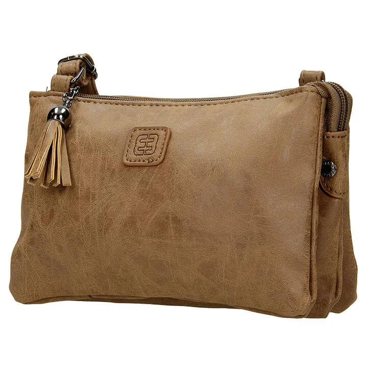 Enrico Benetti Schoudertasje Camel