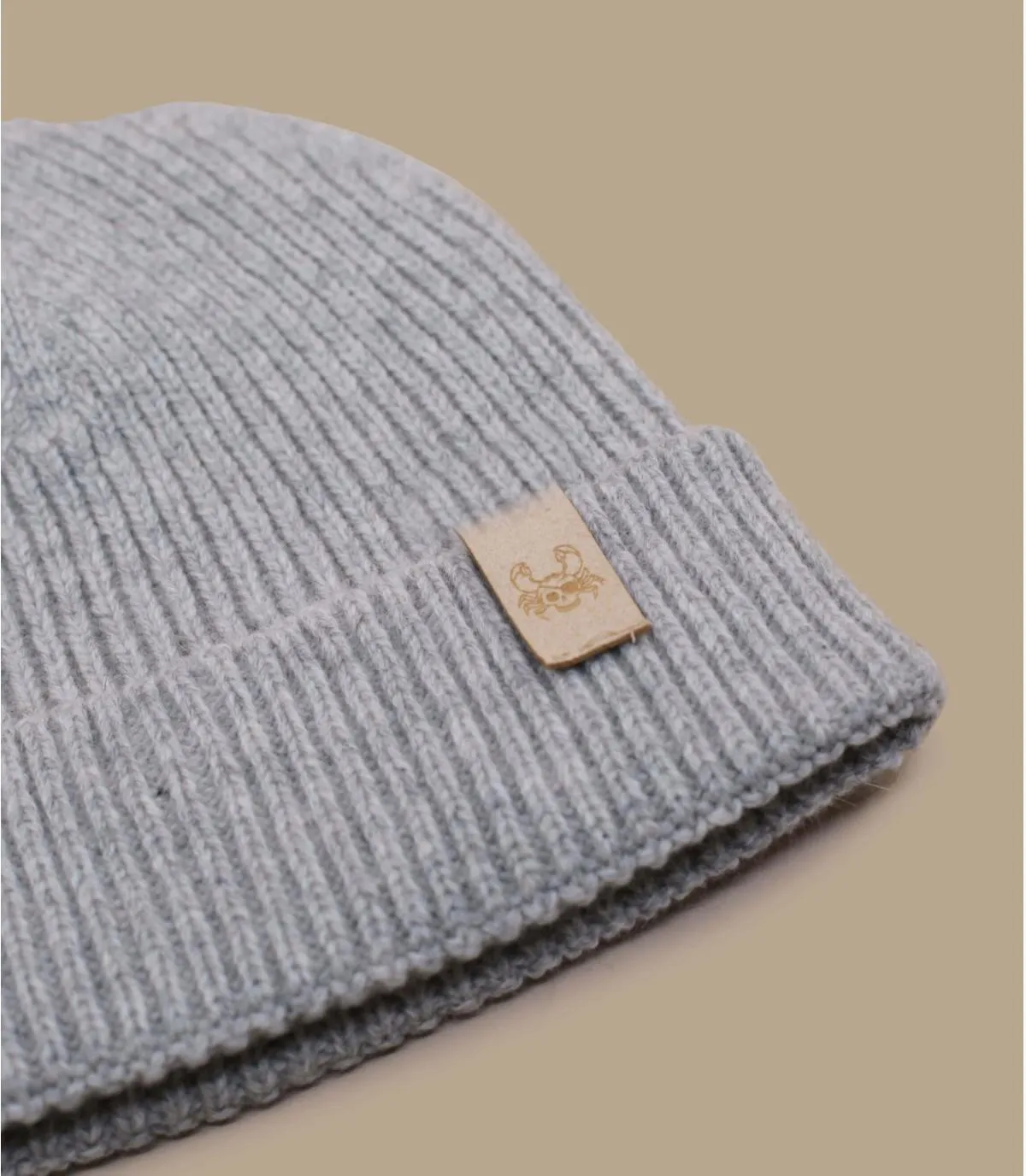 grijze hoed gemaakt in Frankrijk  Bonnet Ocean Legend grey beige