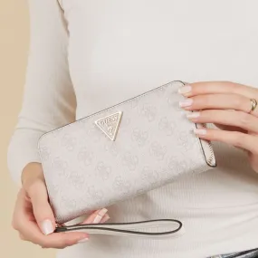Guess White Zip Wallet