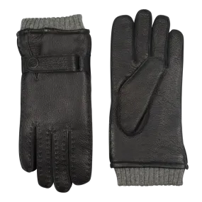 Heren leren zwarte Laimböck handschoenen -Sheffield