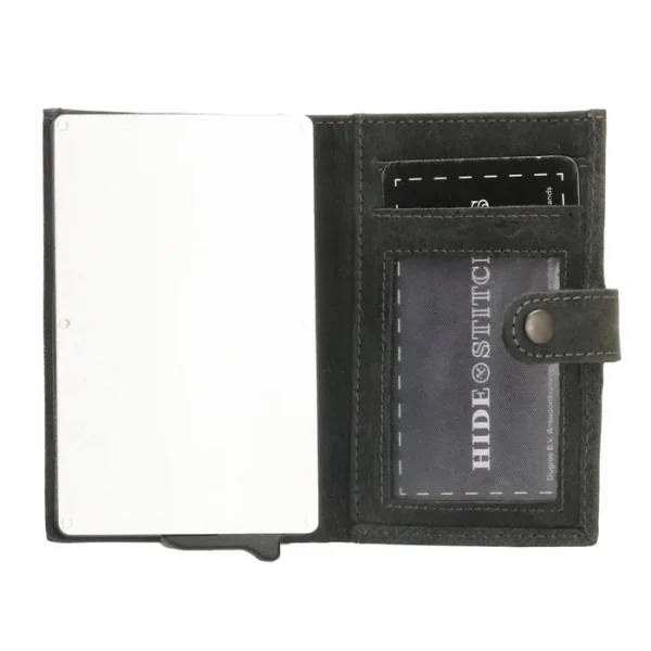 Hide & stitches Idaho RFID safety wallet 20026  – zwart