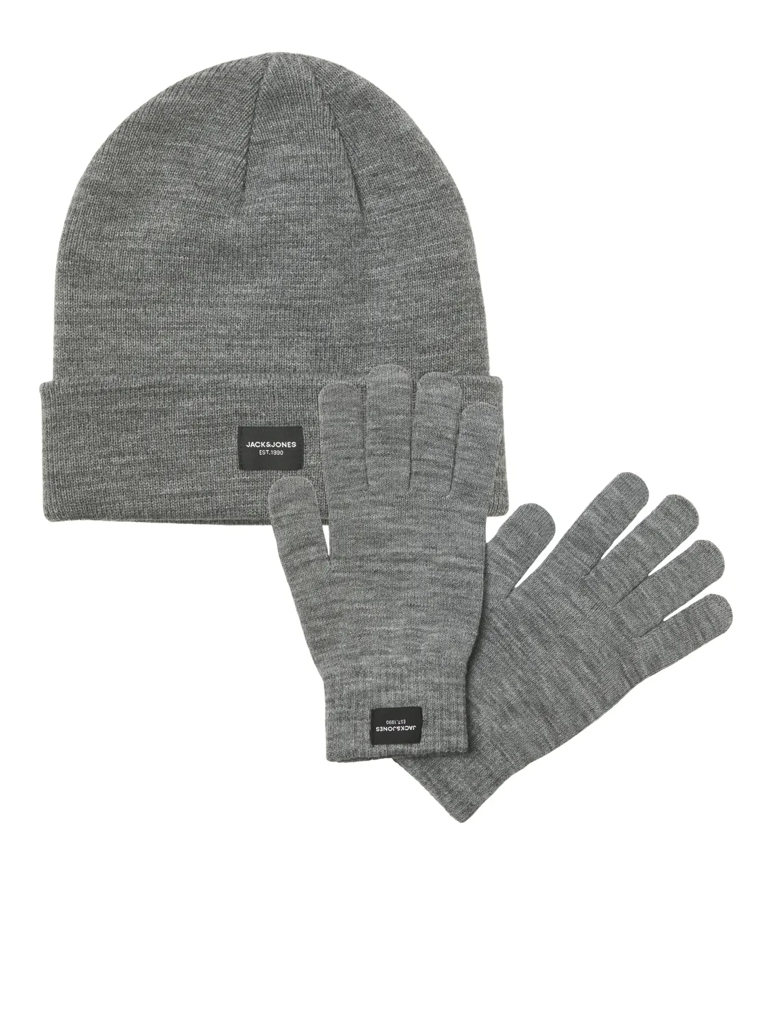 Jack & Jones Heren Giftbox Muts + Handschoenen Grijs
