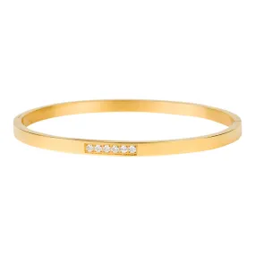 Kalli Bangle Armband met 6 Stras Steentjes Goud