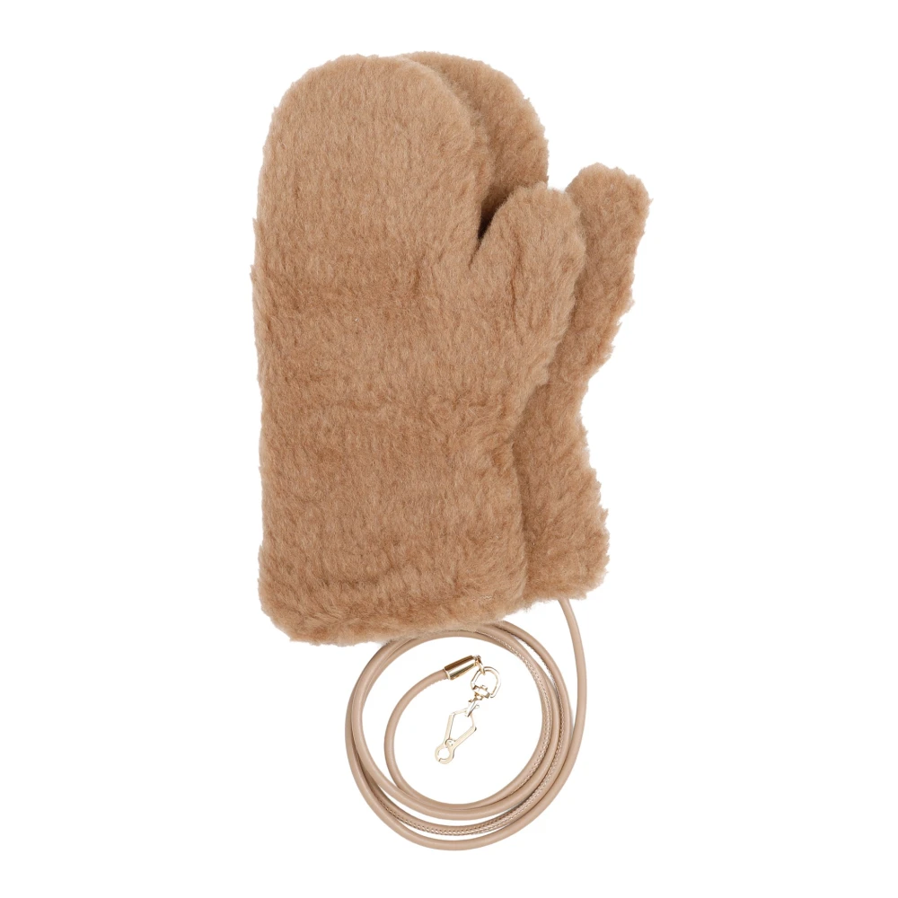 Max Mara Teddy Handschoenen in Kameel Brown Dames