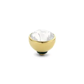 Melano Twisted Basic CZ Steentje White Goud | 8 mm