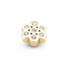 Melano Twisted Bloom Steentje Crystal | Goud