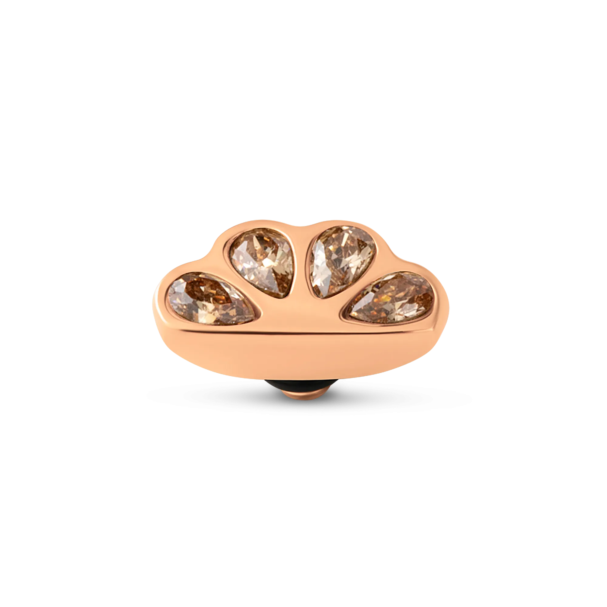 Melano Twisted meddy Wedge CZ Champagne Rosékleurig