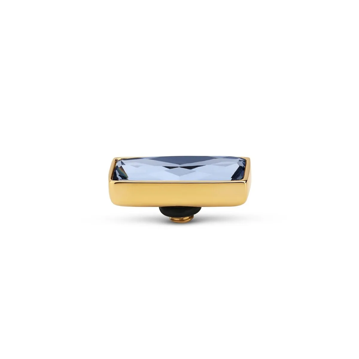 Melano Twisted Rectangle Steentje Jeans Blue | Goud