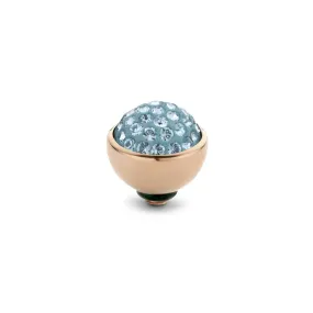 Melano Twisted Shiny Steentje Aquamarine | Rosé