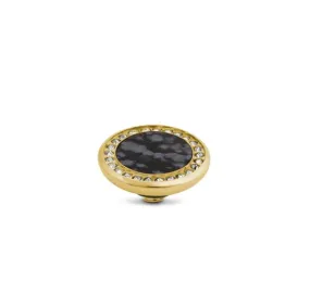 Melano Vivid Crystal Gem Steentje Snowflake Obsidian Goud