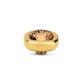 Melano Vivid Quadrate Steentje Light Colorado Topaz Goud