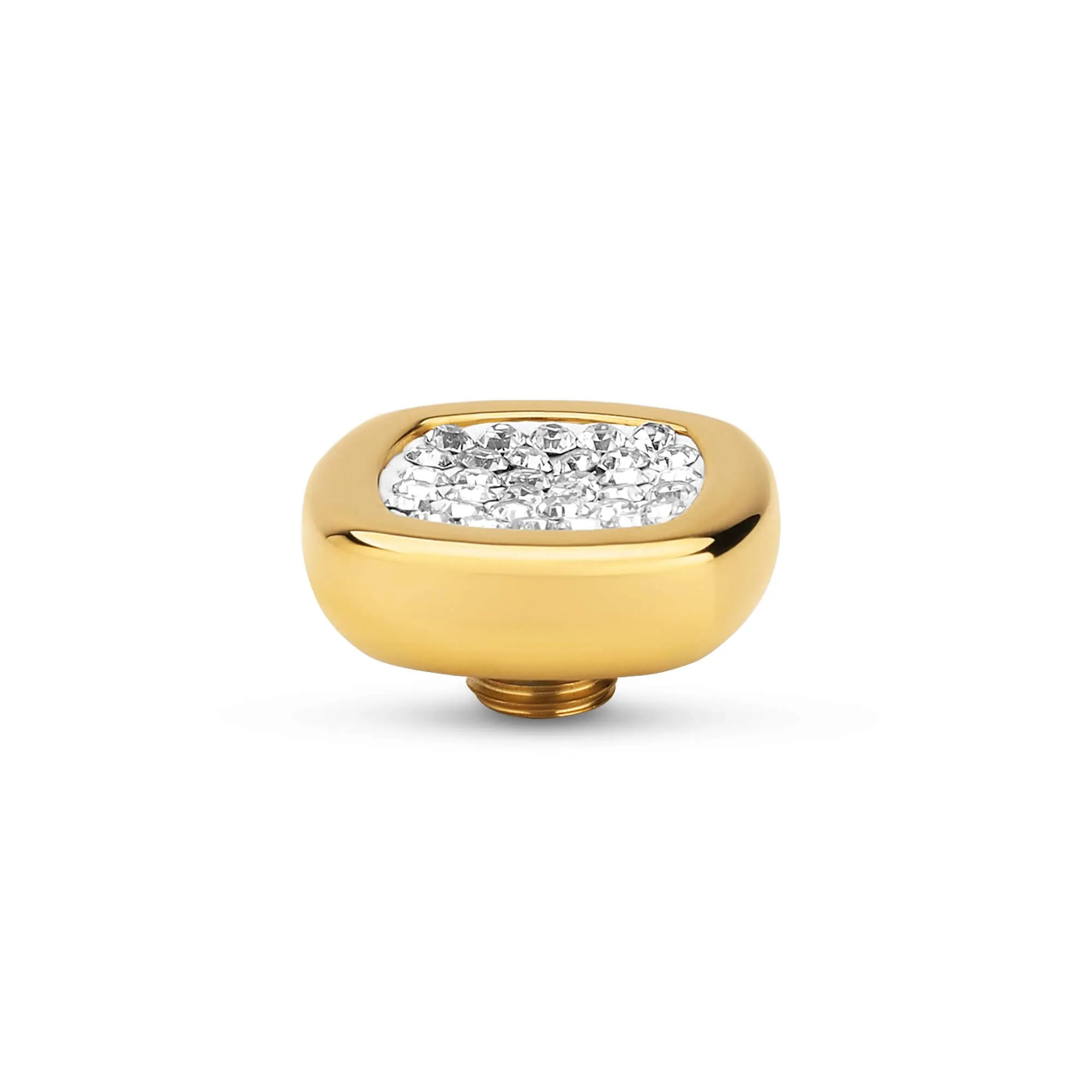 Melano Vivid Shiny Square Steentje Crystal Goud