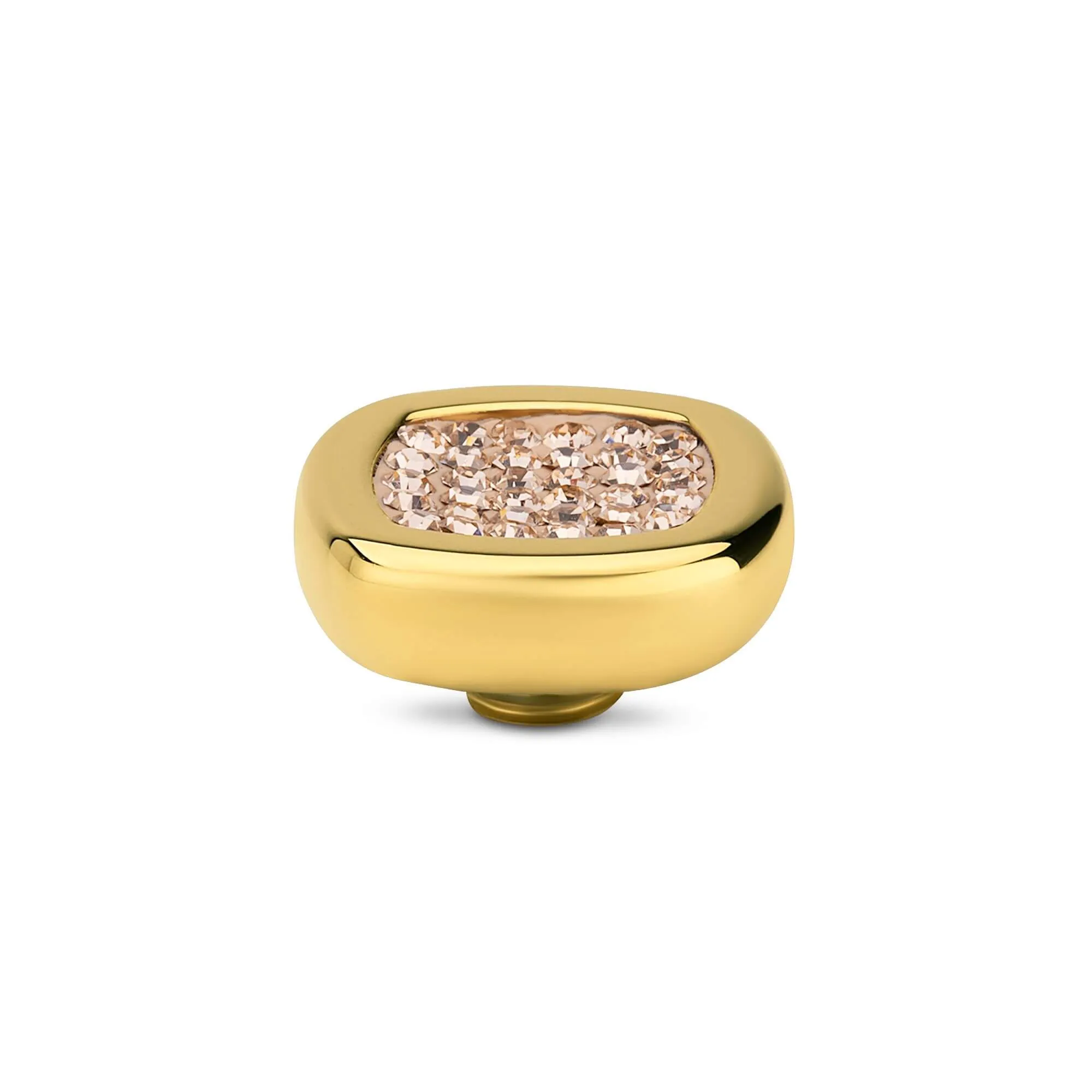 Melano Vivid Shiny Square Steentje Light Colorado Topaz Goud