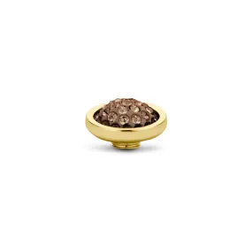 Melano Vivid Shiny Steentje Smoked Topaz Goud