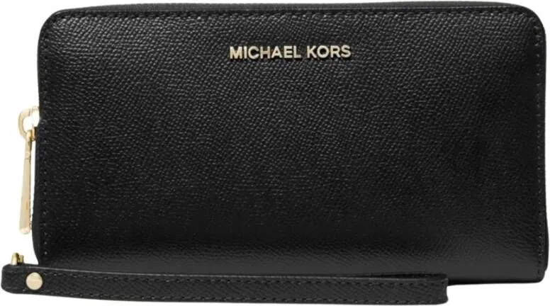 Michael Kors Jet Set Lg Large Zip Around Wallet black Dames portemonnee