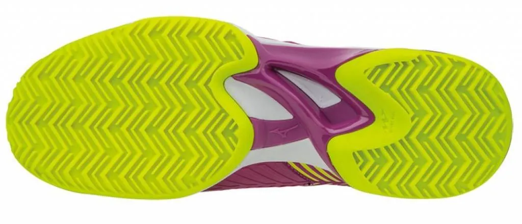 Mizuno Wave Exceed Tour 3CC paars geel tennisschoenen dames