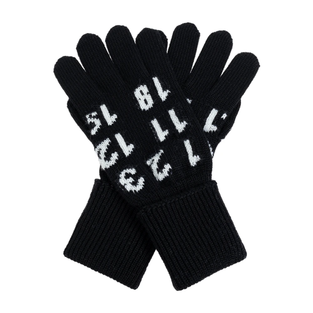 MM6 Maison Margiela Handschoenen met logo Black Dames