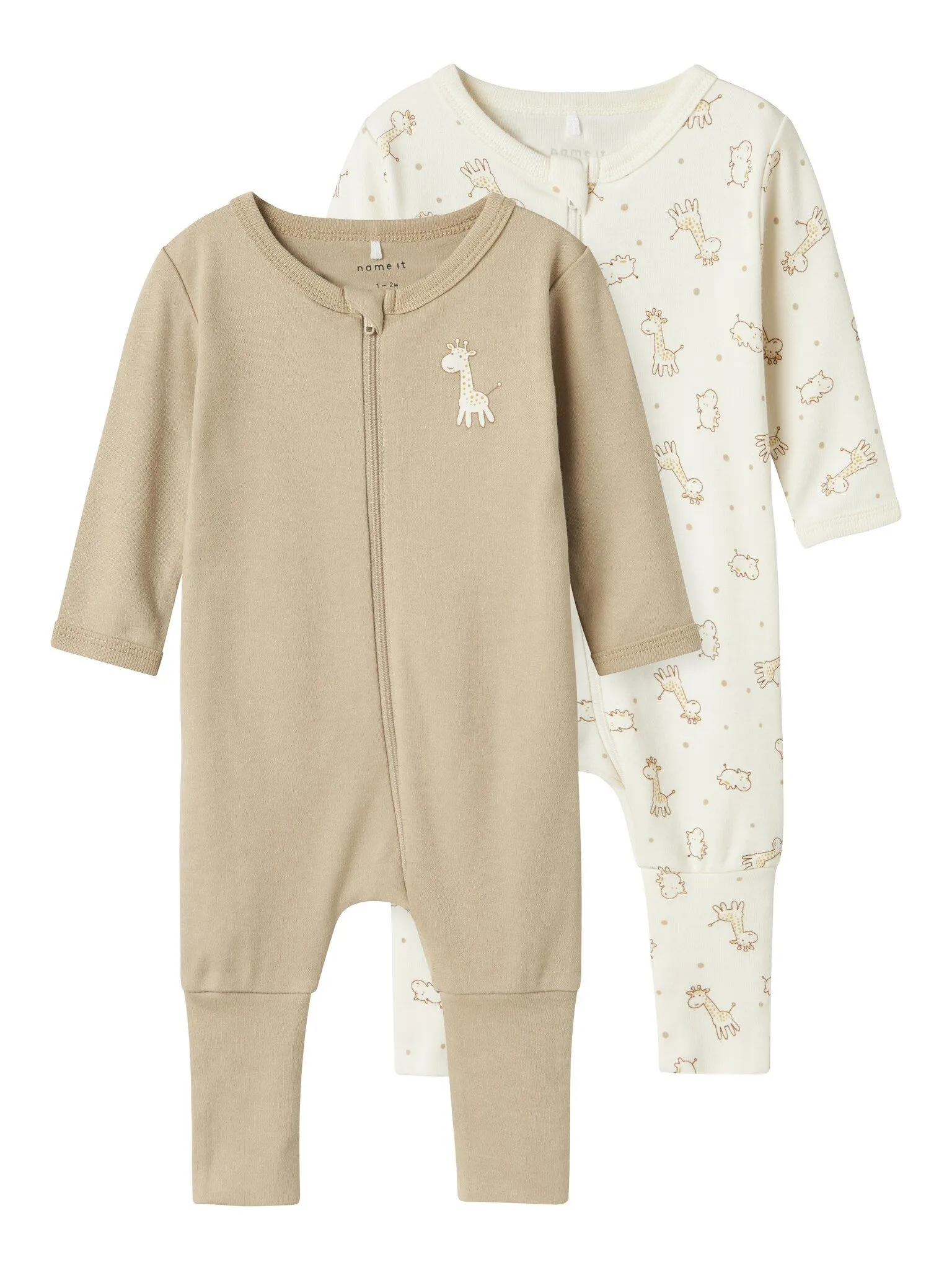 NAME IT BABY PYJAMA NBNNIGHTSUIT GIRAFFE ZIP 2PACK