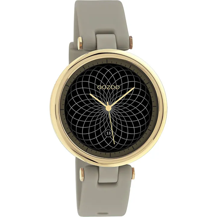 OOZOO Smartwatch Rubber Taupe/Goud | Q00401