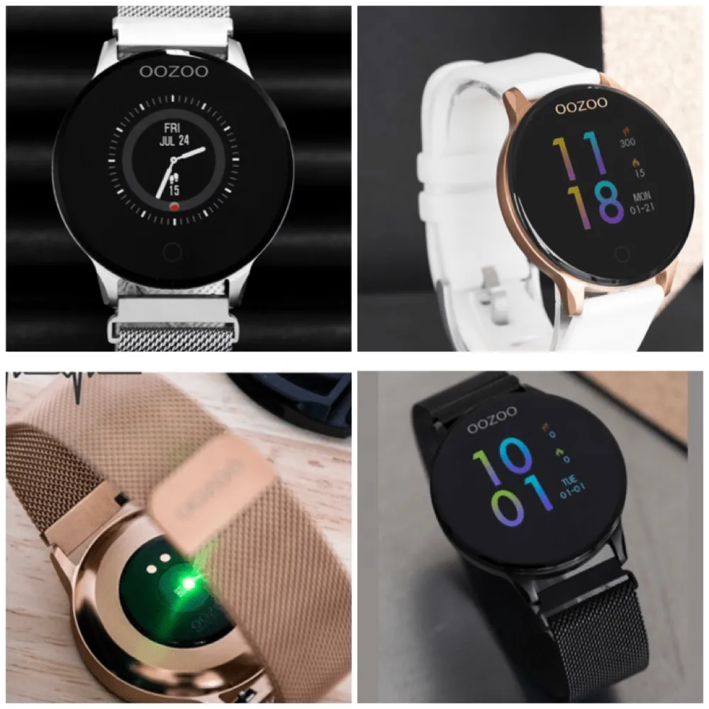Oozoo Smartwatches 43MM Rosegold/White  Q00111