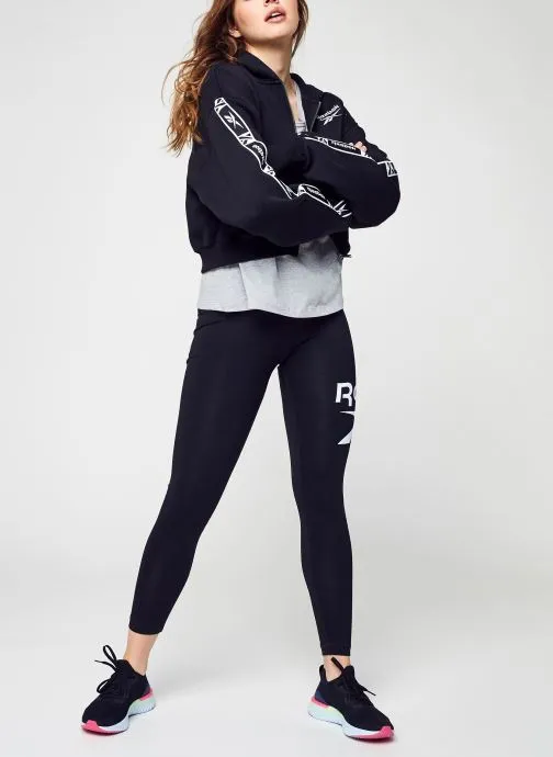      REEBOK TAPE PACK FULL ZIP  SWEAT à CAPUCHE ZIPPé  FEMME  ZWART   