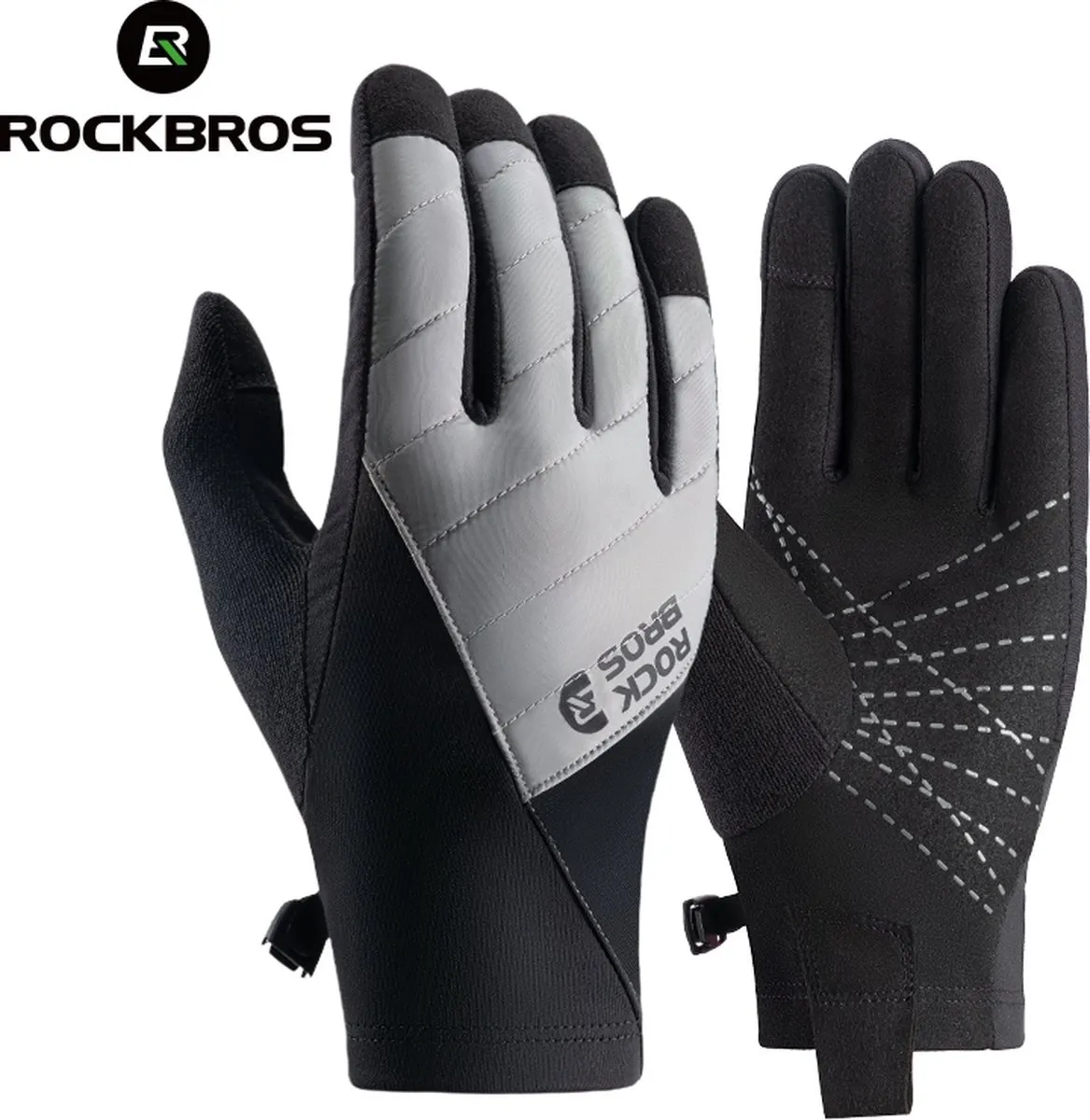 ROCKBROS DUNNE WINTER FIETSHANDSCHOENEN  HEREN DAMES FIETSHANDSCHOENEN  WINDDICHT TOUCHSCREEN WARME HANDSCHOENEN VINGER VOOR B