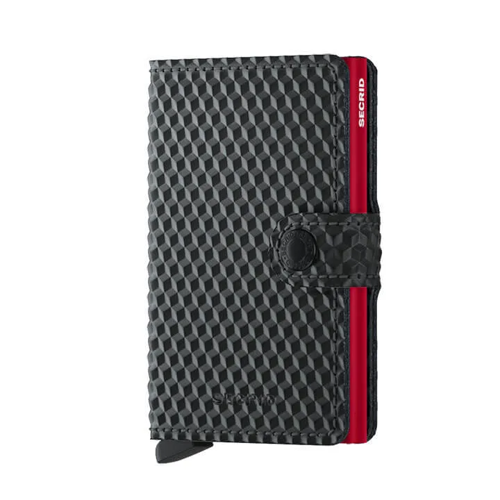 SECRID MINI WALLET PORTEMONNEE CUBIC BLACKRED