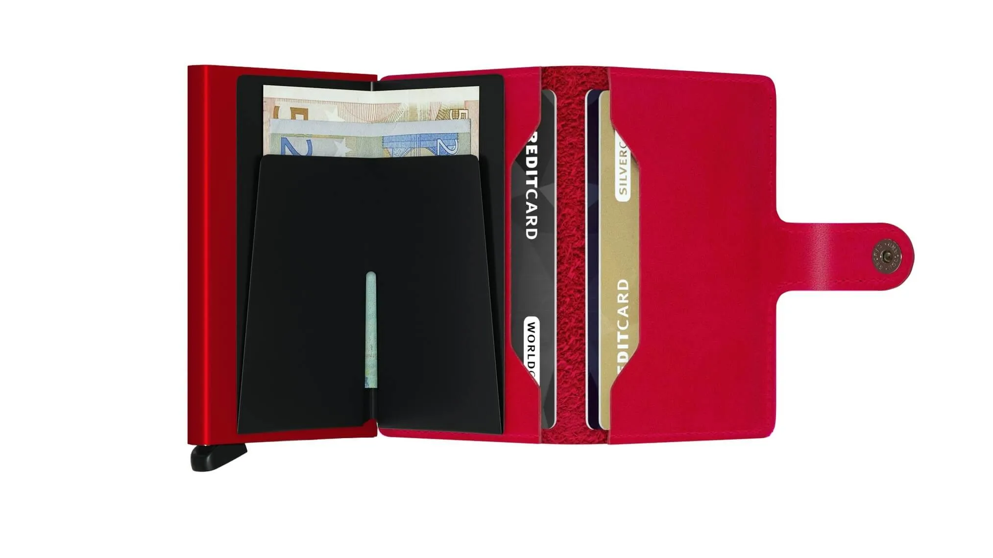 SECRID MINI WALLET PORTEMONNEE ORIGINAL RED  RED