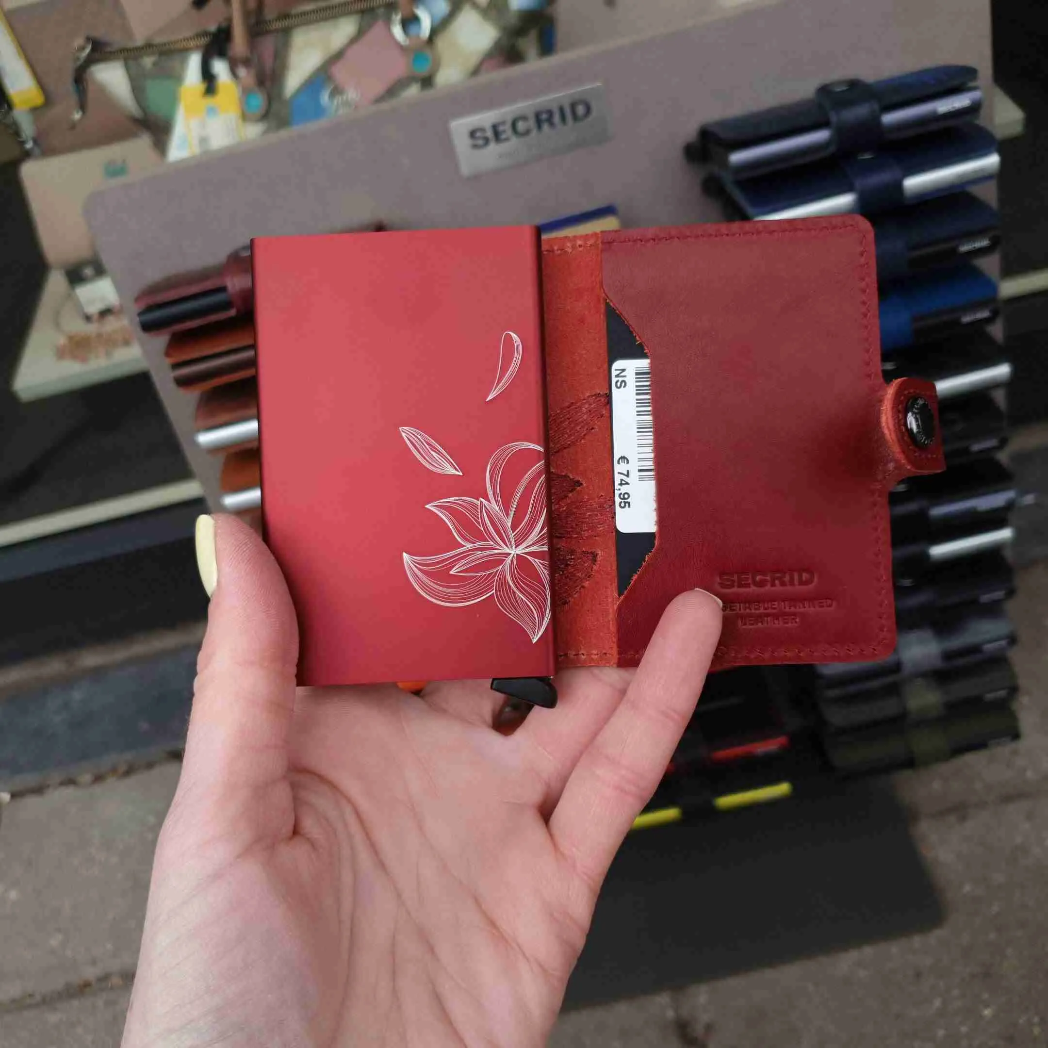 Secrid Miniwallet Stitch Magnolia Rosso