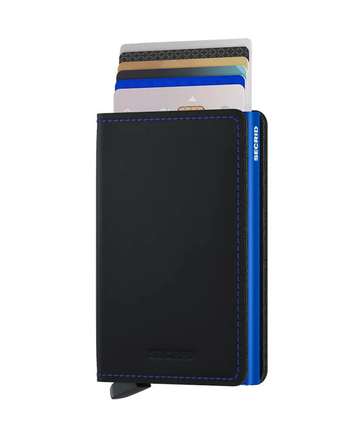 Secrid Slim Wallet Portemonnee Matte Black en Blue