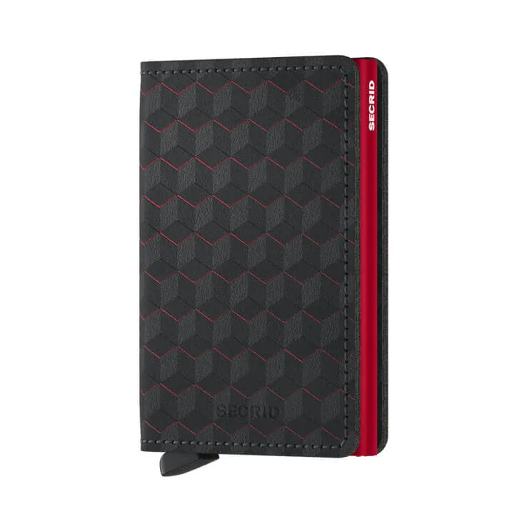SECRID SLIM WALLET PORTEMONNEE OPTICAL BLACKRED