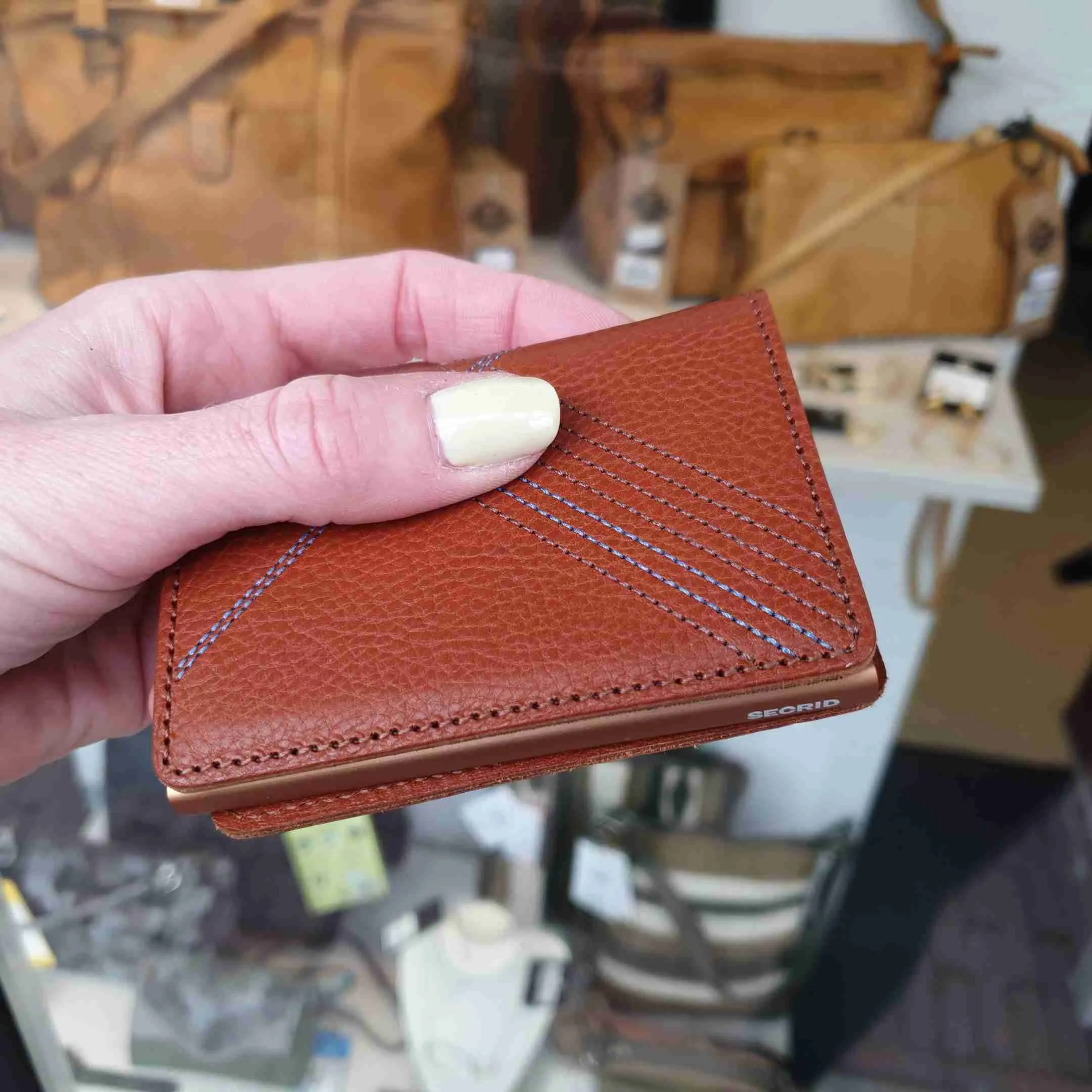 SECRID SLIMWALLET STITCH SSTLINEA CARAMELLO