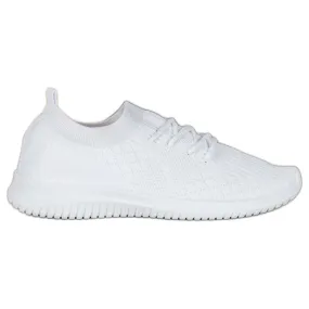 SHELOVET Opengewerkte sportschoenen wit