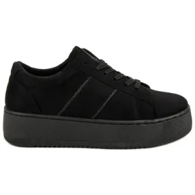 Suède sportschoenen zwart