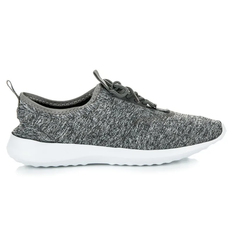 Textiel sportschoenen grijs